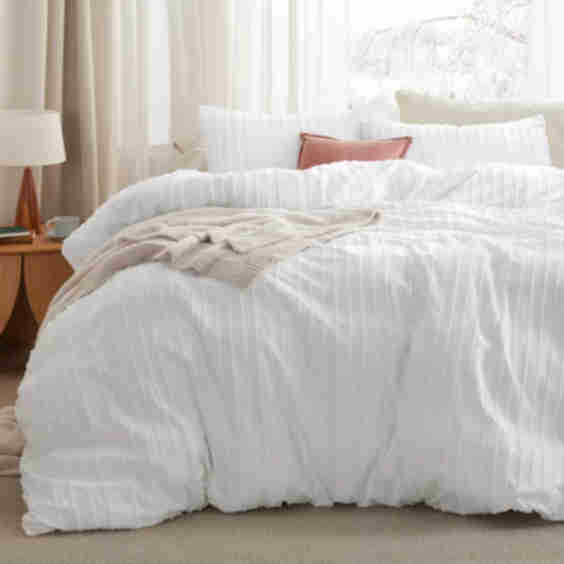 3 Pieces Striped Boho Duvet Cover Queen