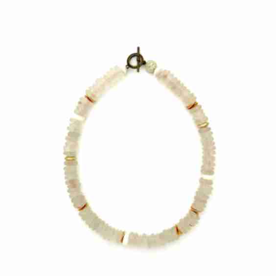 Clear Saucer Glass- 18” Necklace