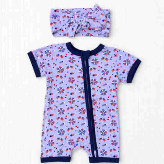 Tiny Firecracker Bamboo Romper