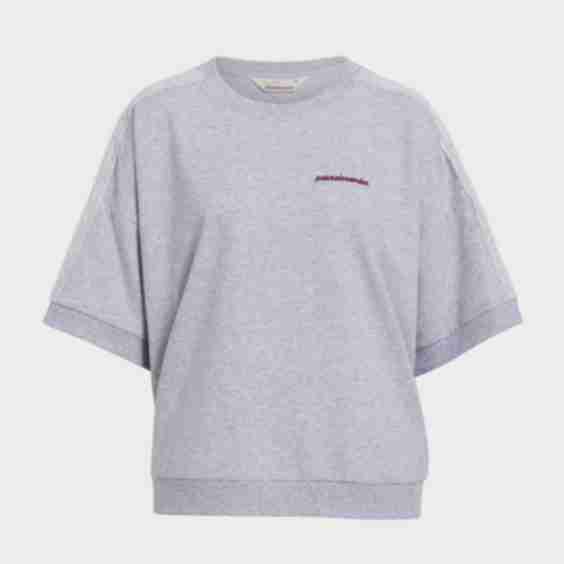 Lace Trim Oversized Fleece Tee