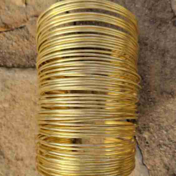 Wire Wrapped Empire Brass Cuff