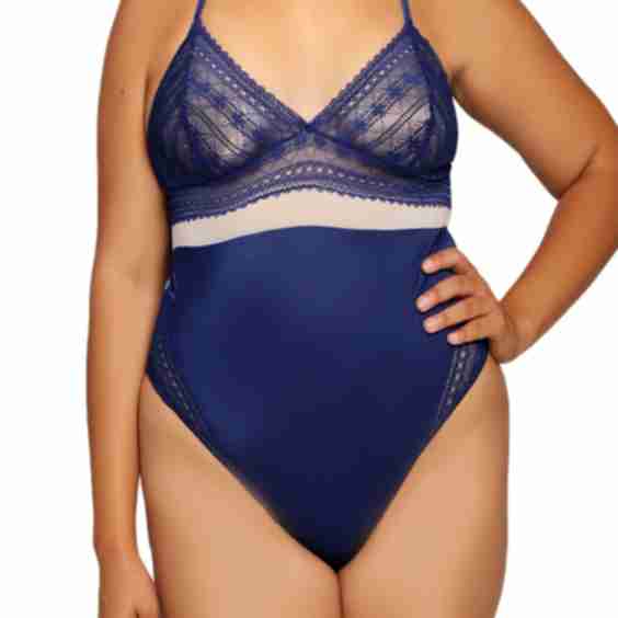 Plus Size Laura Lace Micro Teddy Bodysuit