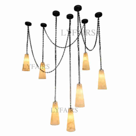 Customized Alabaster Cluster Chandelier