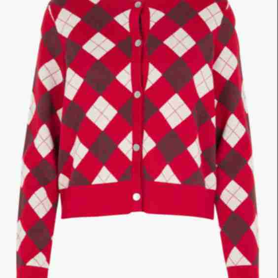 Straight-Cut, Round-Neck Jacquard Cardigan in Cotton and Cashmere