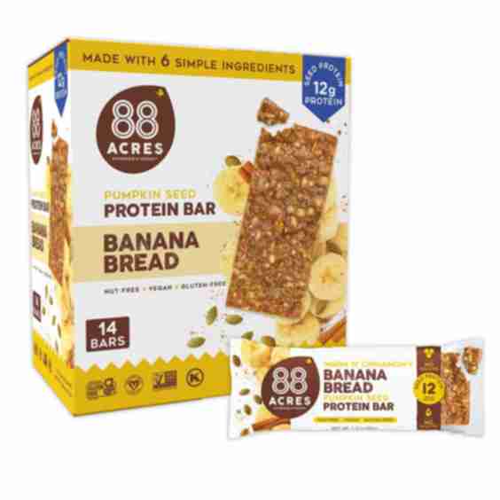 88 Acres Banana Bread Pumpkin Seed Protein Bar
