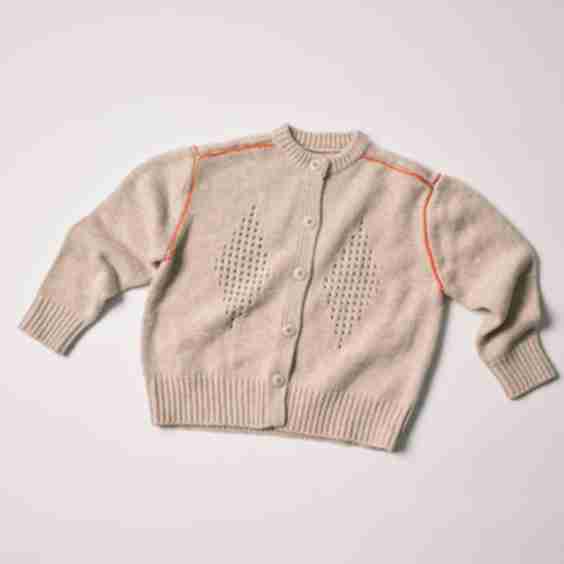 Diamond Eyelet Cardigan