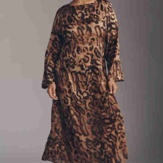 Zali Long-Sleeve Boat-Neck Maxi Dress