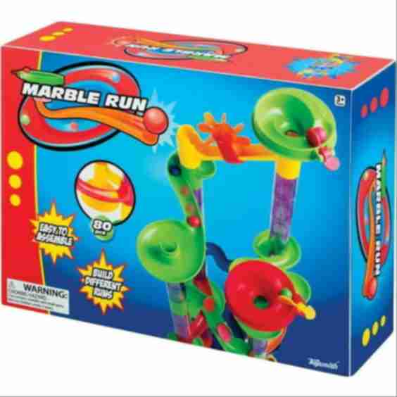 80 Piece Marble Run Building Toy Stem