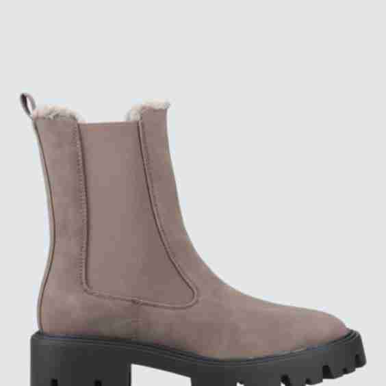 Betty-9 Warm Lined Block Heel Ankle Boots