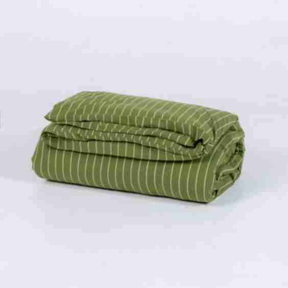 Matcha Stripe Bamboo Quilt Cover