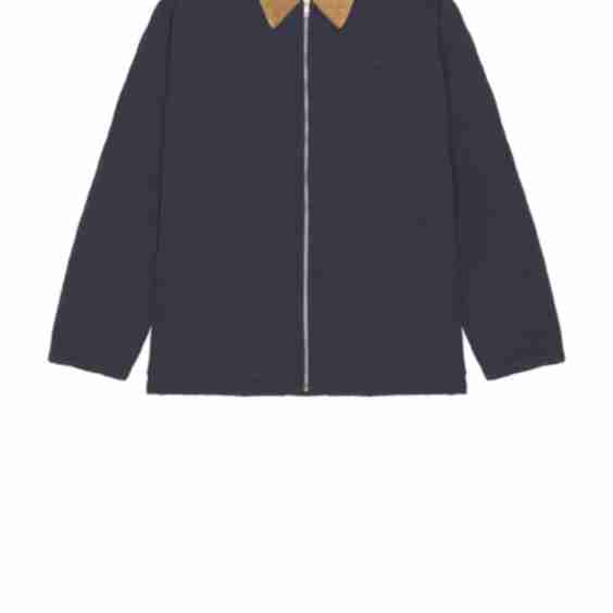 Quilted Front Zip Closure Jacket