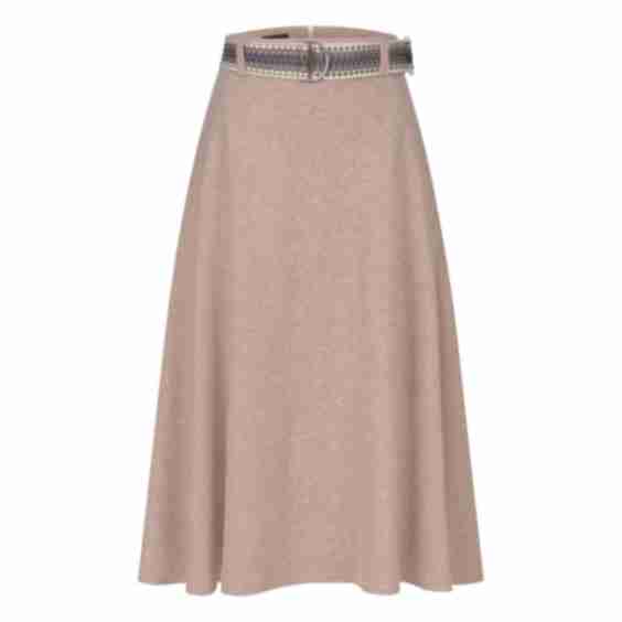 Midi Skirt with Belt
