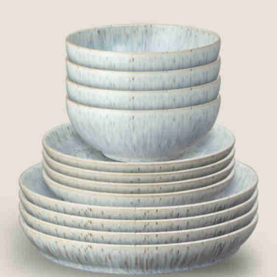 12 Piece Halo Speckle Dinner Set