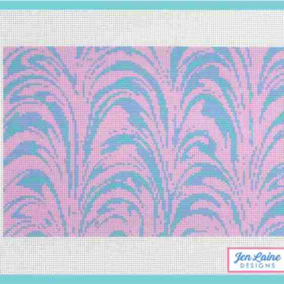 Lilac Fan Marbled Canvas