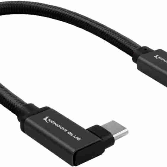 USB-C 3.2 Gen 2 Straight to Right-Angle Cable 