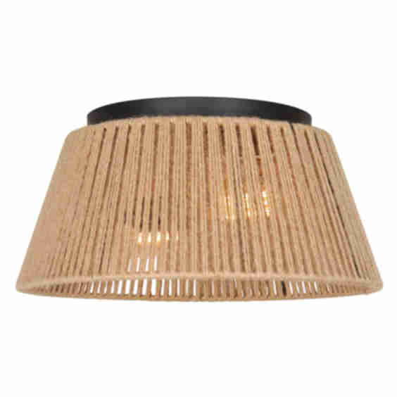 Delia 2-Light Flush Mount with Rope Shade