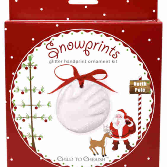 Snowprints Handprint Ornament