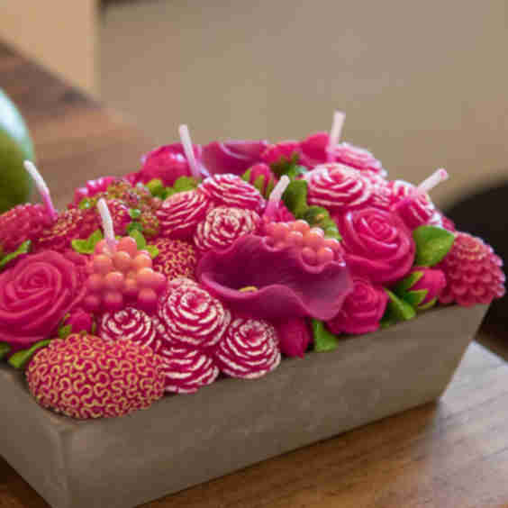 Floral Fusion Flower Arrangement Candle