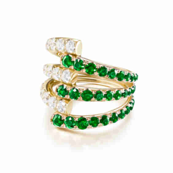 Lola Triple Ring Tsavorite Garnet