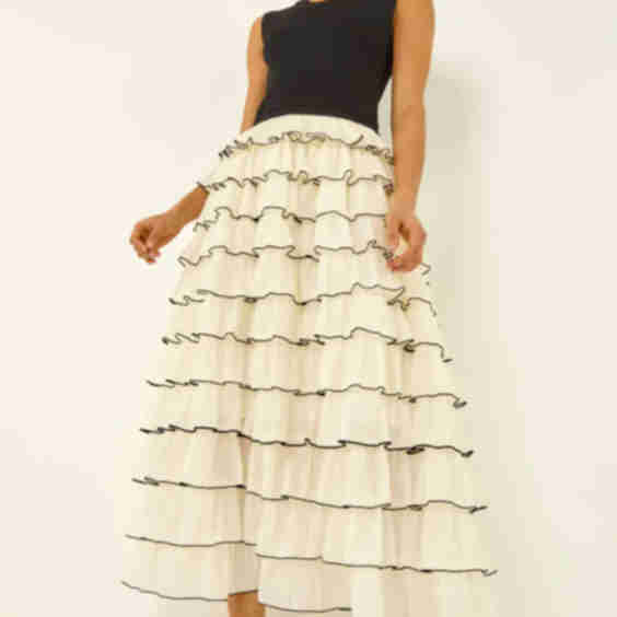 Ruffle Knit Maxi Dress