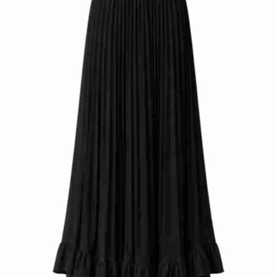 Amara Silk Pleated Maxi Skirt