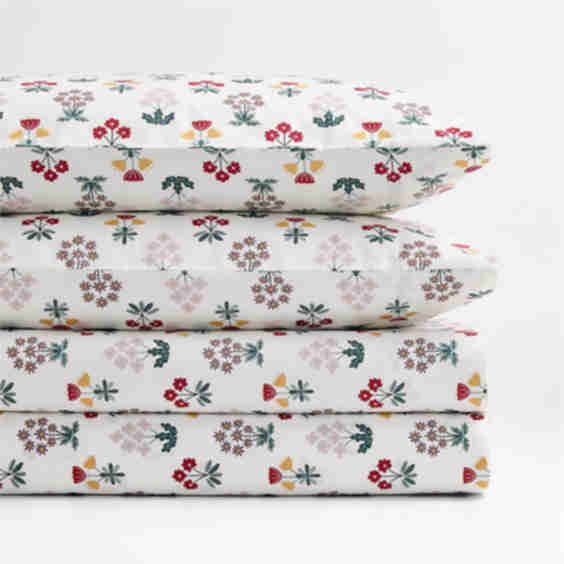 Nordic Bloom Organic Cotton Kids Queen Sheet Set