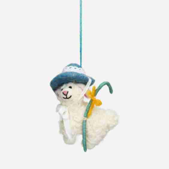 Handmade Felt Little Bo Sheep Easter Hanging Decoration