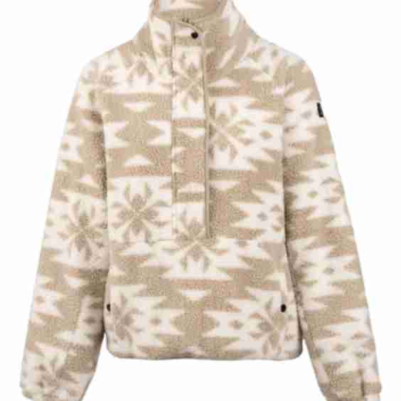 Powchou-Print Funnel Neck Sweatshirt