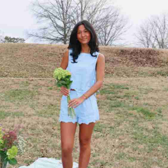 Linen Embroidered Set
