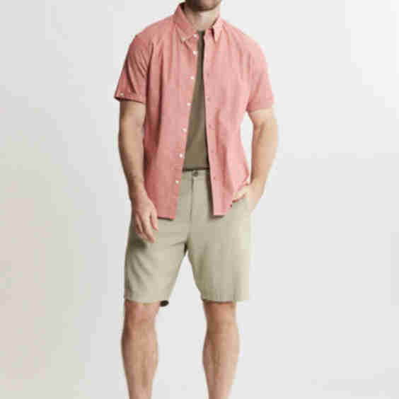 Short Sleeve Chambray Shirt