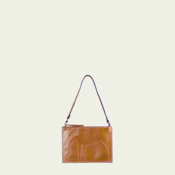 Penelope Leather Pouch Bag