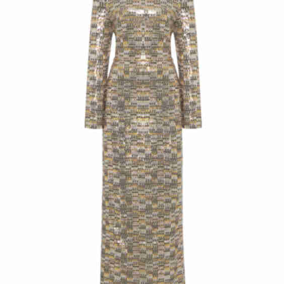 Fitted Turtleneck Maxi Dress