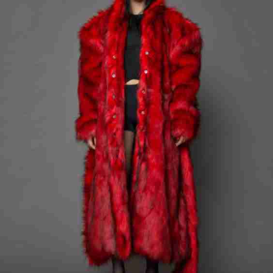 Midnight Faux Fur Coat