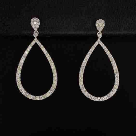 Teardrop Shaped Dangle Earrings