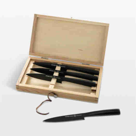 Cutlery Jet Black 4-Piece Steak Knife Set