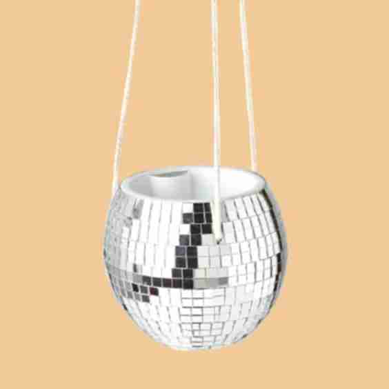 Disco Ball Hanging Planter