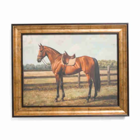 16x20 Horse with Fence Wall Art