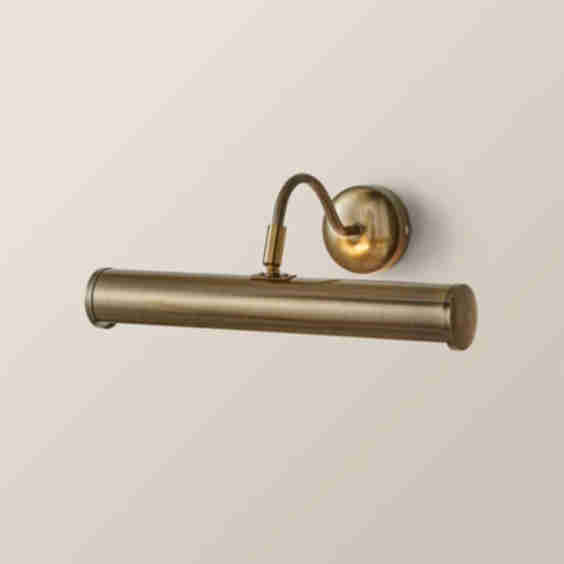 Pair of Antique Brass Traditional Picture Wall Light