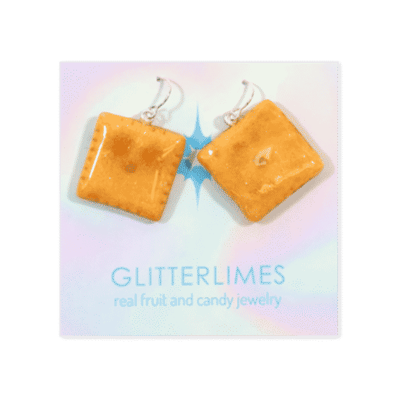 Atsuko x Glitter Limes Cheeze It Earrings