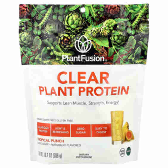 Plant-Based Clear Protein, Tropical Punch 10.2 oz