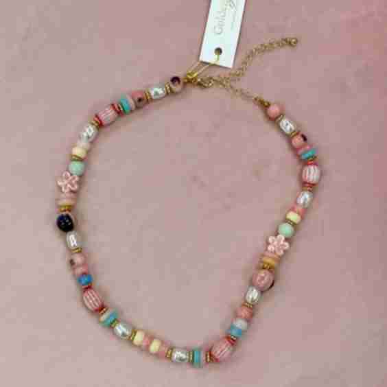 Mixed Ceramic Bead Necklace