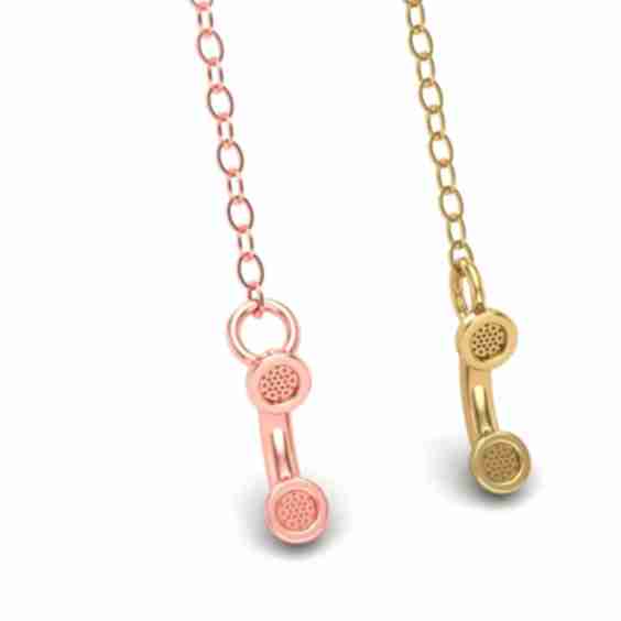 Phone Charm 14k Gold Necklace M-CH0330