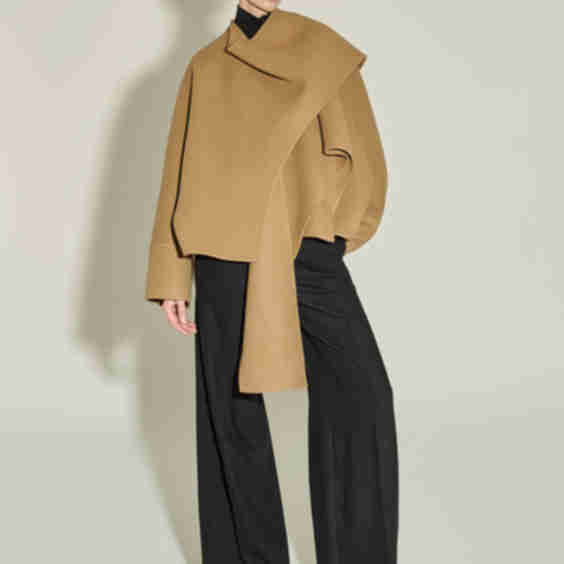 Handmade Uneven Wool Coat