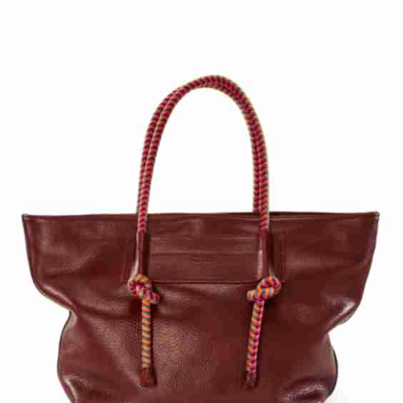Burgundy Hypnotic Basket Tote Bag