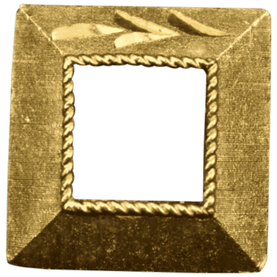 Square frame brooch gold, modern picture frame pin