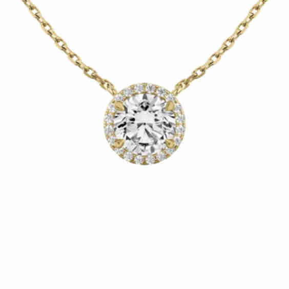 Bezel Solitaire Necklace
