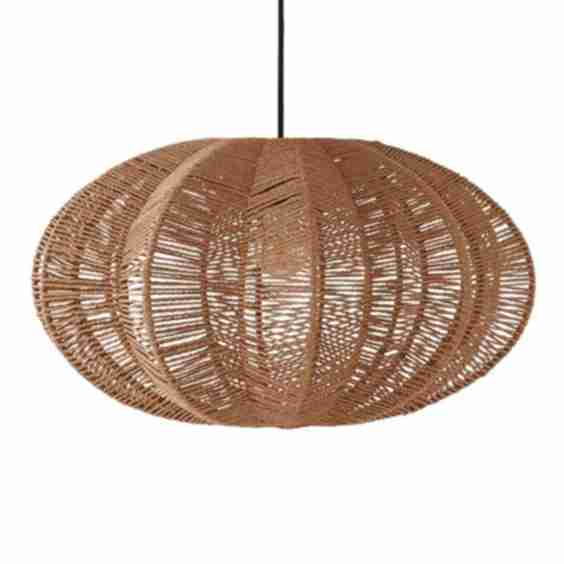 Wabi Sabi Braided Rope Pendant Light Japanese Woven Hanging Chandelier