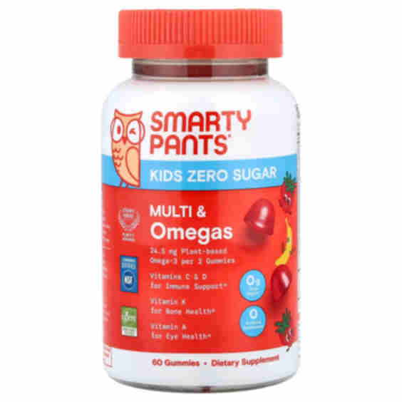 Kids Zero Sugar Multi & Omegas Strawberry Banana, 60 Gummies