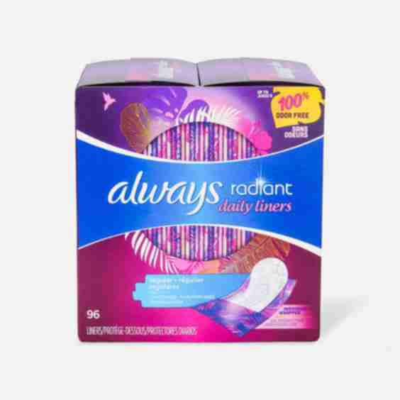 Radiant Daily Liners Regular Absorbency Unscented