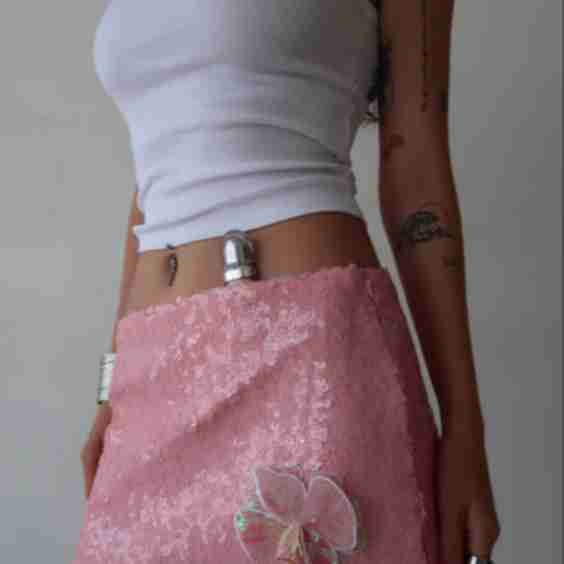 The Sequin Bloom Mini Skirt